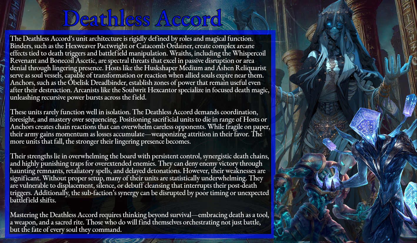 Fatebinders - Deathless Accord, Masters of Death.