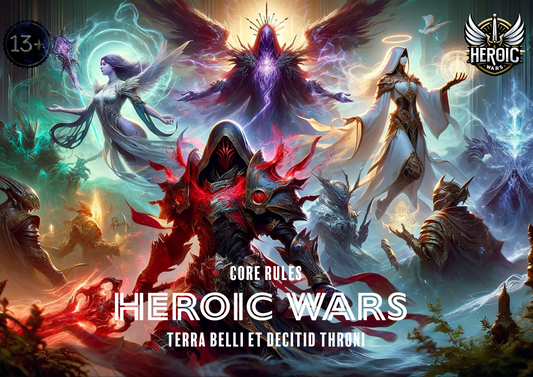 Heroic Wars Launch edition Rulebook with FREE VERSION.